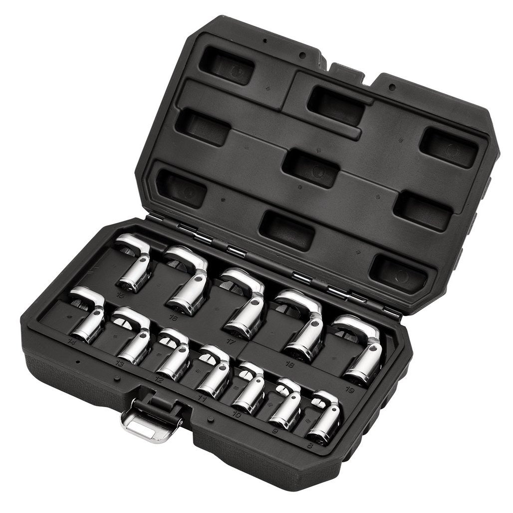 Draper Flexible Crowfoot Socket Wrench Set, 3/8" Sq. Dr. (12 Piece)  12403