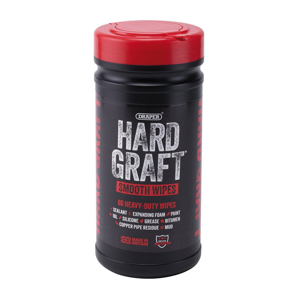 Draper Hard Graft Multipurpose Smooth Wipes (Tub of 80)  12434