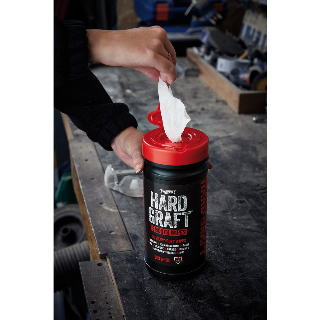 Draper Hard Graft Multipurpose Smooth Wipes (Tub of 80)  12434