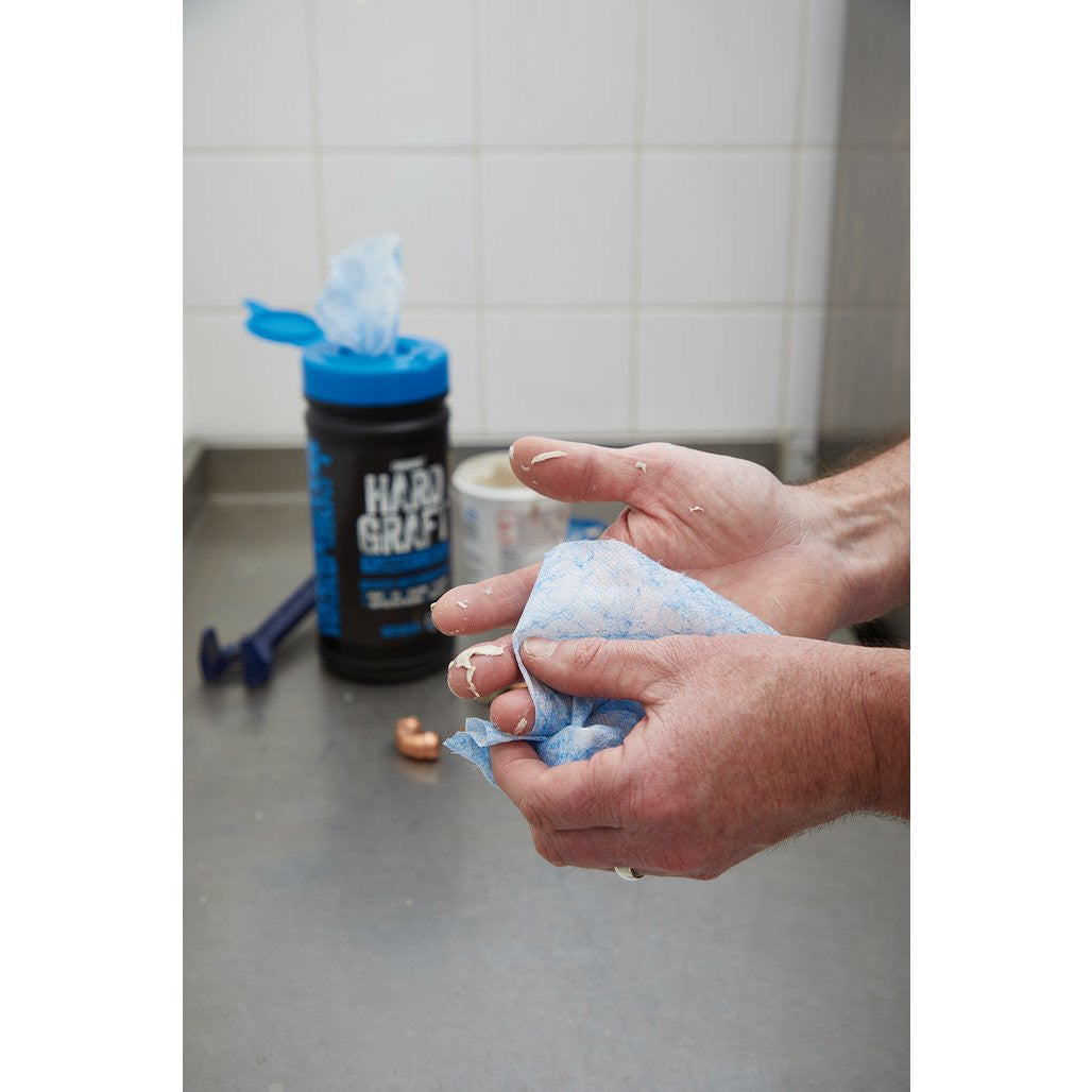 Draper Hard Graft Plumbers Wipes (Tub of 80)  12438