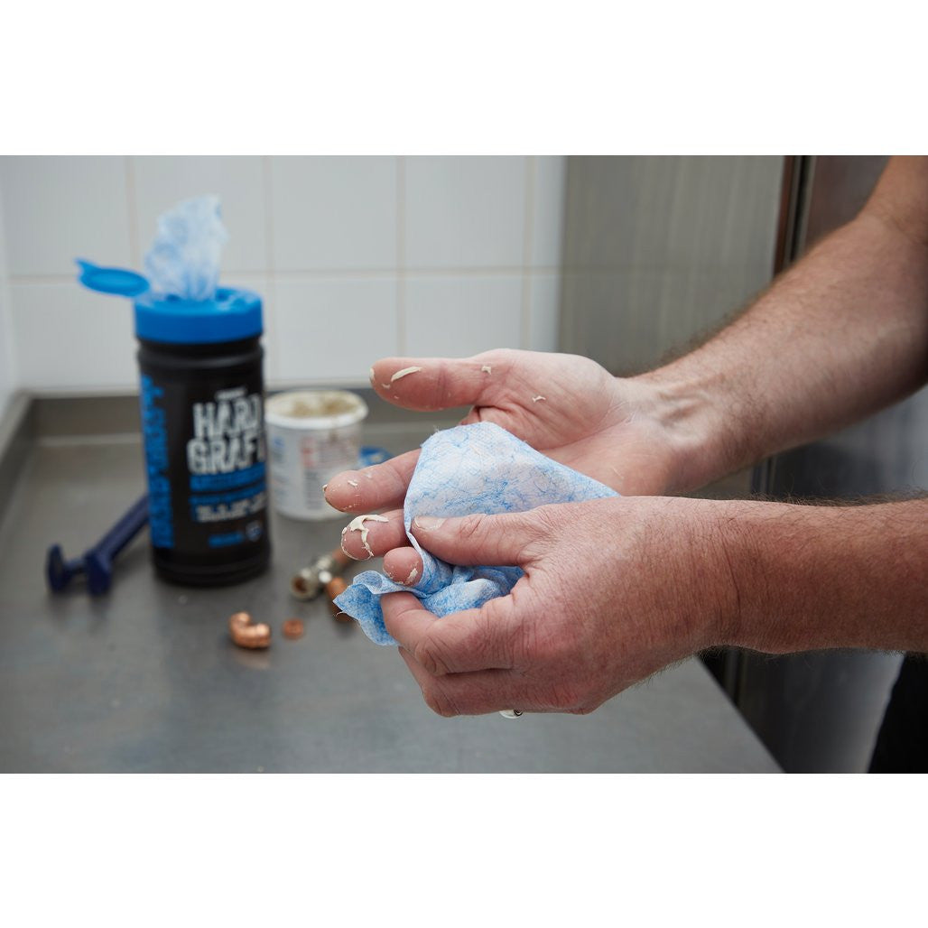 Draper Hard Graft Plumbers Wipes (Tub of 80)  12438