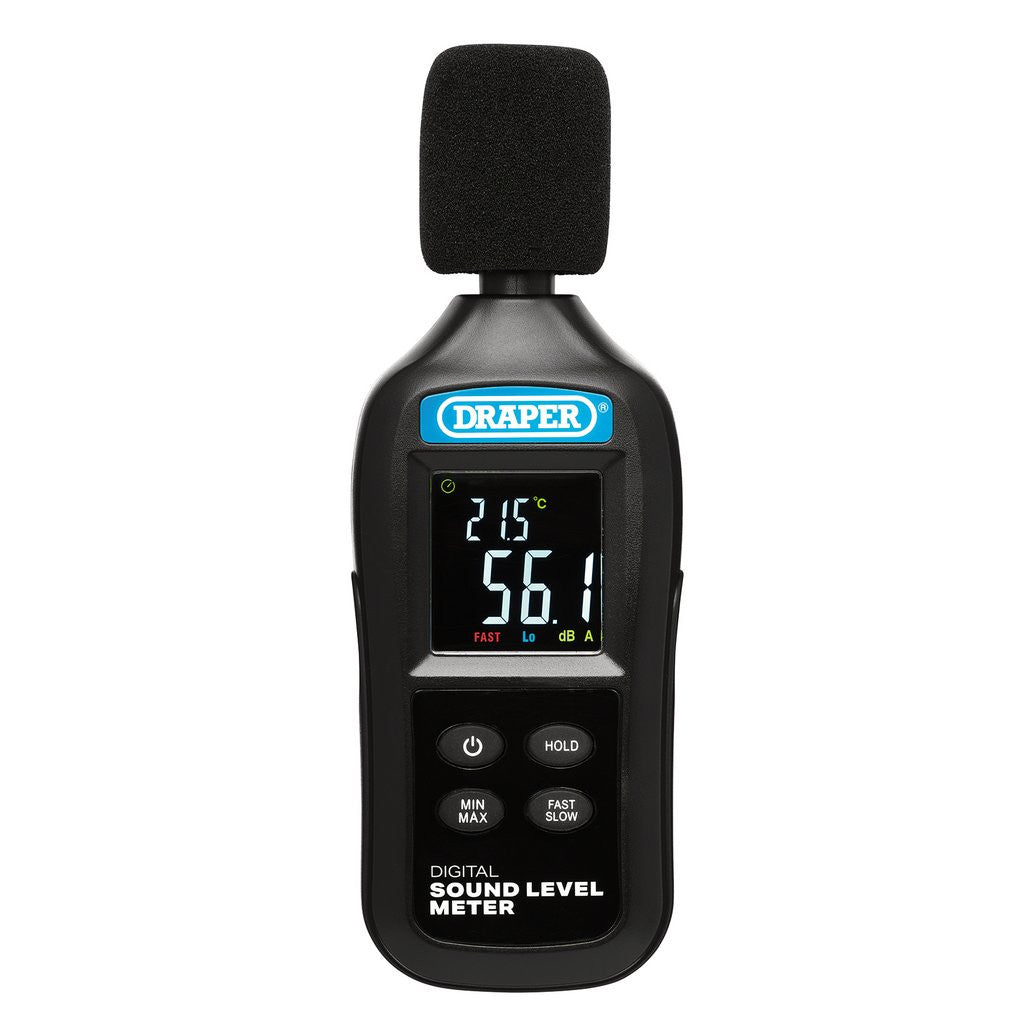 Draper Handheld Digital Sound Level Meter, 35-135dB and -20 to +70°C