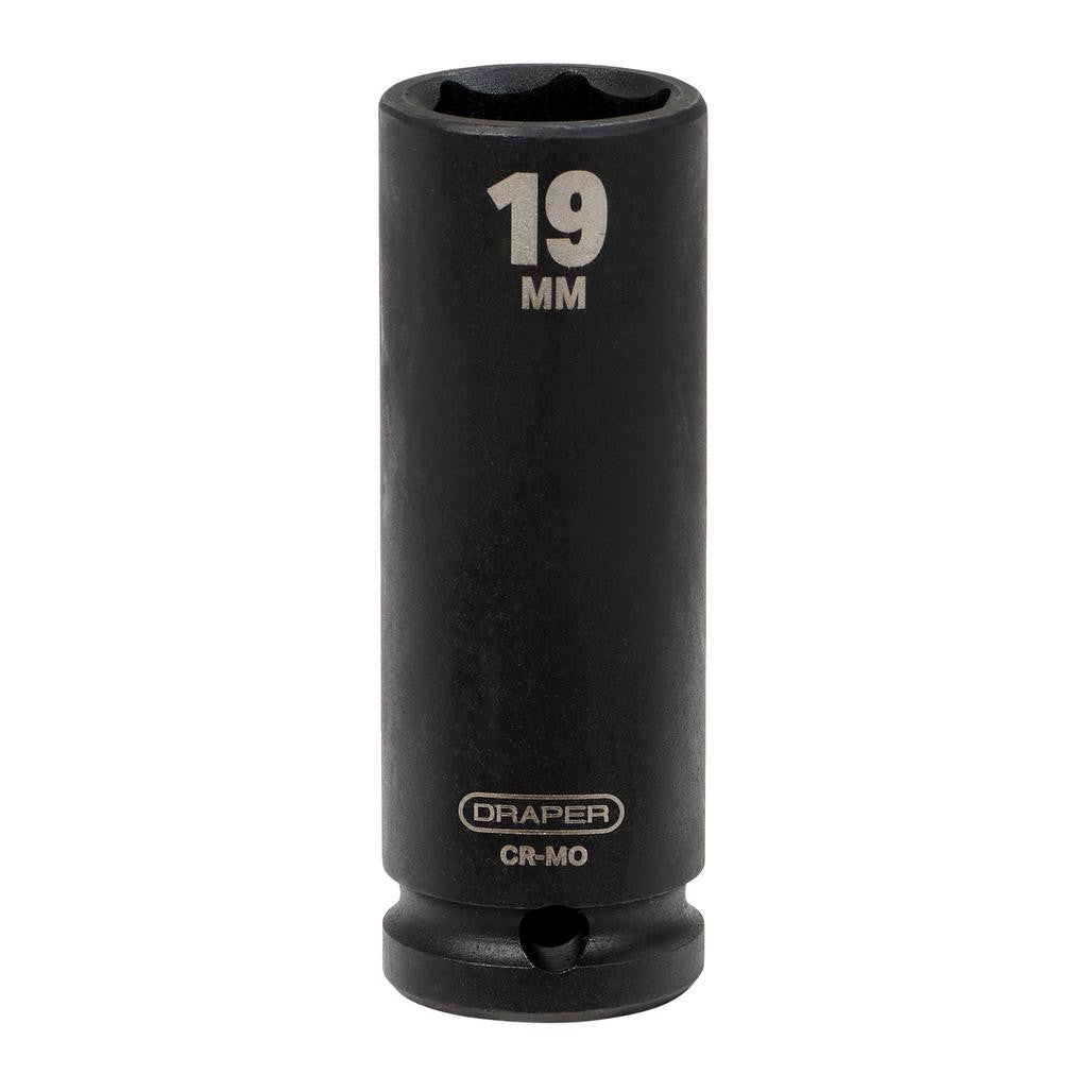 Draper HI-TORQ® Deep Impact Socket, 1/2" Sq. Dr., 19mm  12744
