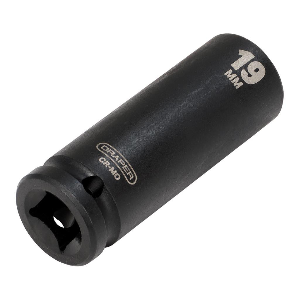 Draper HI-TORQ® Deep Impact Socket, 1/2" Sq. Dr., 19mm  12744