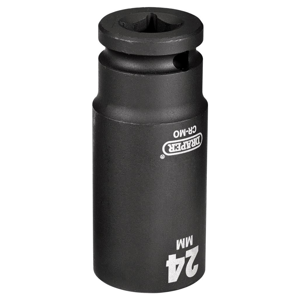 Draper HI-TORQ® Deep Impact Socket, 1/2" Sq. Dr., 24mm  12746