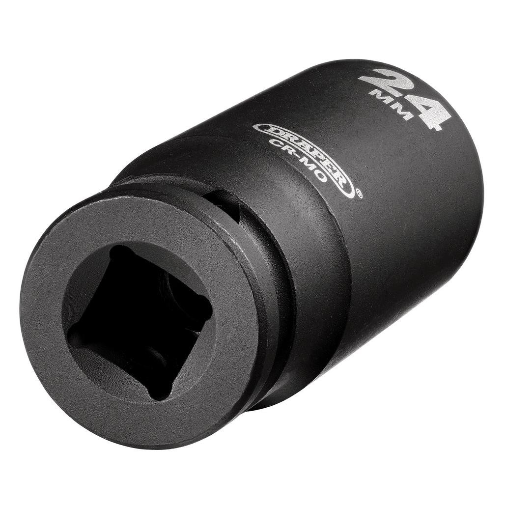 Draper HI-TORQ® Deep Impact Socket, 1/2" Sq. Dr., 24mm  12746