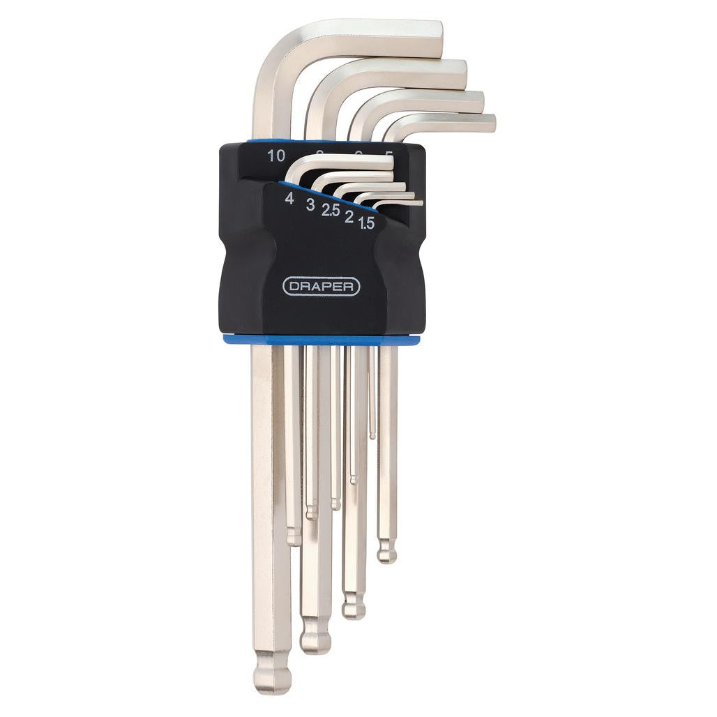 Draper Metric Long Arm Ball End Hex Key Set (9 Piece)  12808