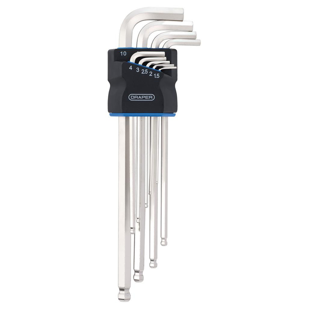 Draper Metric Extra Long Arm Ball End Hex Key Set (9 Piece)  12809