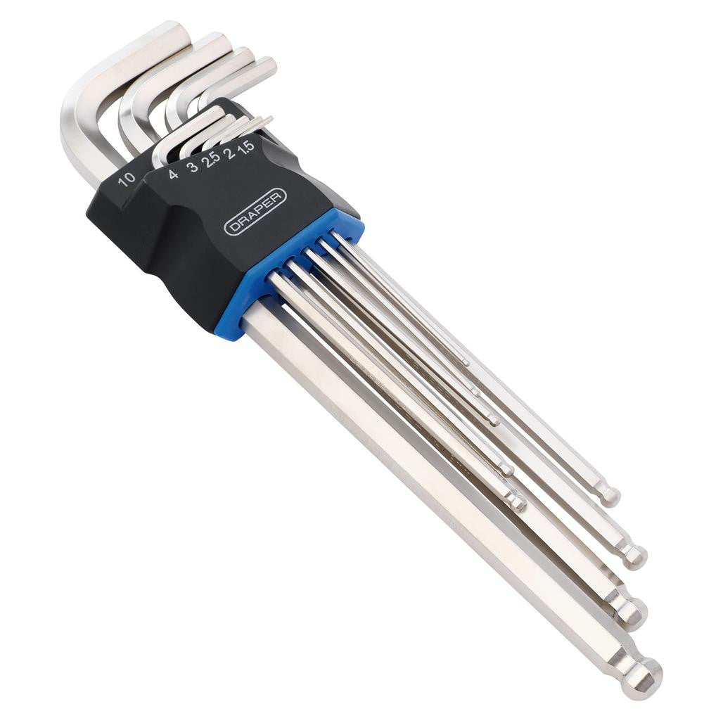 Draper Metric Extra Long Arm Ball End Hex Key Set (9 Piece)  12809