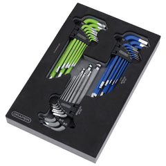 Draper TX-STAR®, Imperial & Metric Ball End Hex Key Sets (27 Piece)  12822