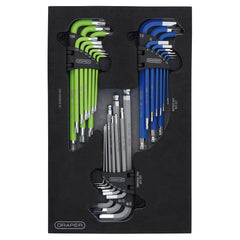 Draper TX-STAR®, Imperial & Metric Ball End Hex Key Sets (27 Piece)  12822