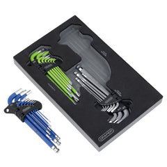 Draper TX-STAR®, Imperial & Metric Ball End Hex Key Sets (27 Piece)  12822