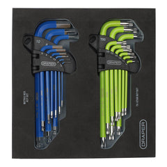 Draper TX-STAR® Metric Ball End Hex Key Sets in Storage Tray (18 Piece)  12823