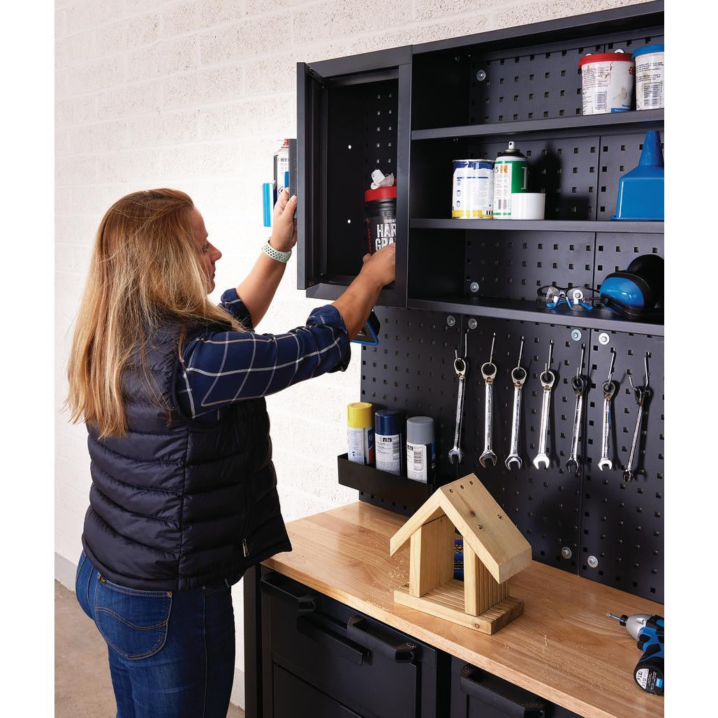 Draper Single Garage Workstation with Roller Cabinets 13269