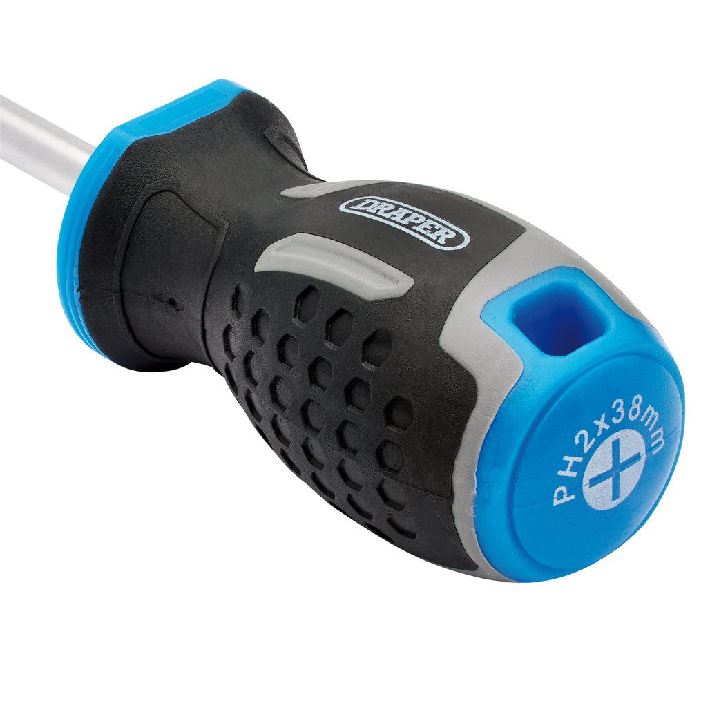 Draper Phillips Soft Grip Screwdriver, PH2 x 38mm  13357