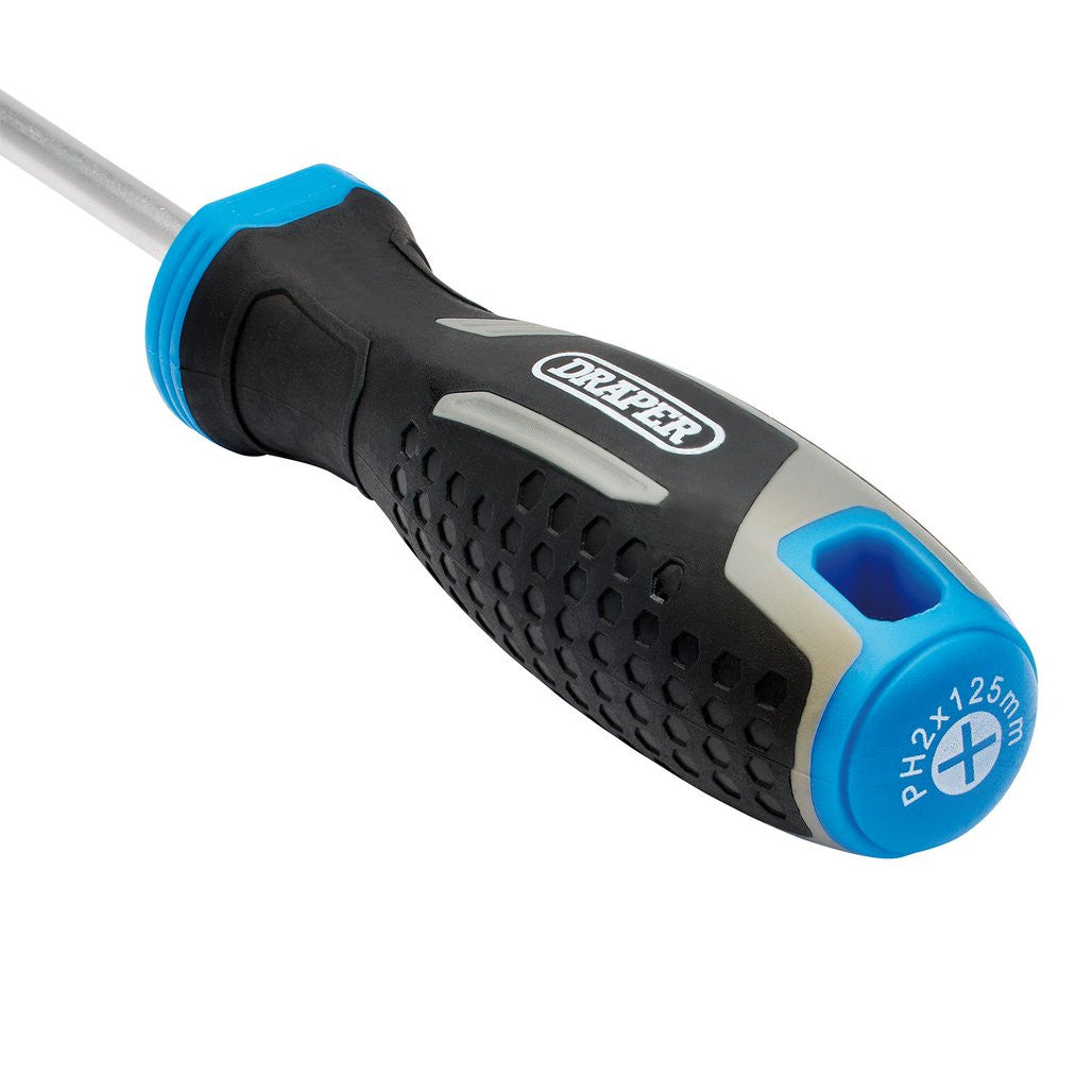 Draper Phillips Soft Grip Screwdriver, PH2 x 125mm  13361