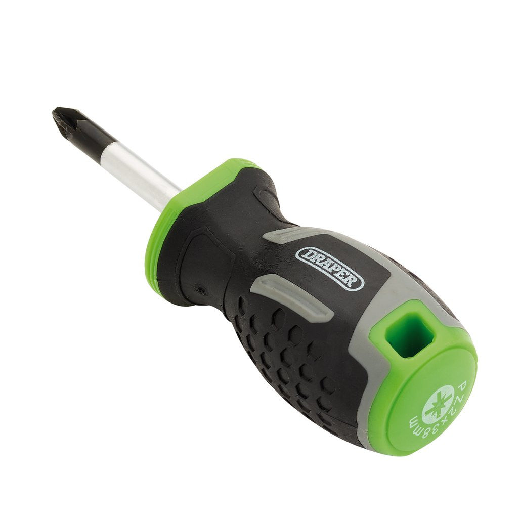 Draper Pozi Soft Grip Screwdriver, PZ2 x 38mm  13368