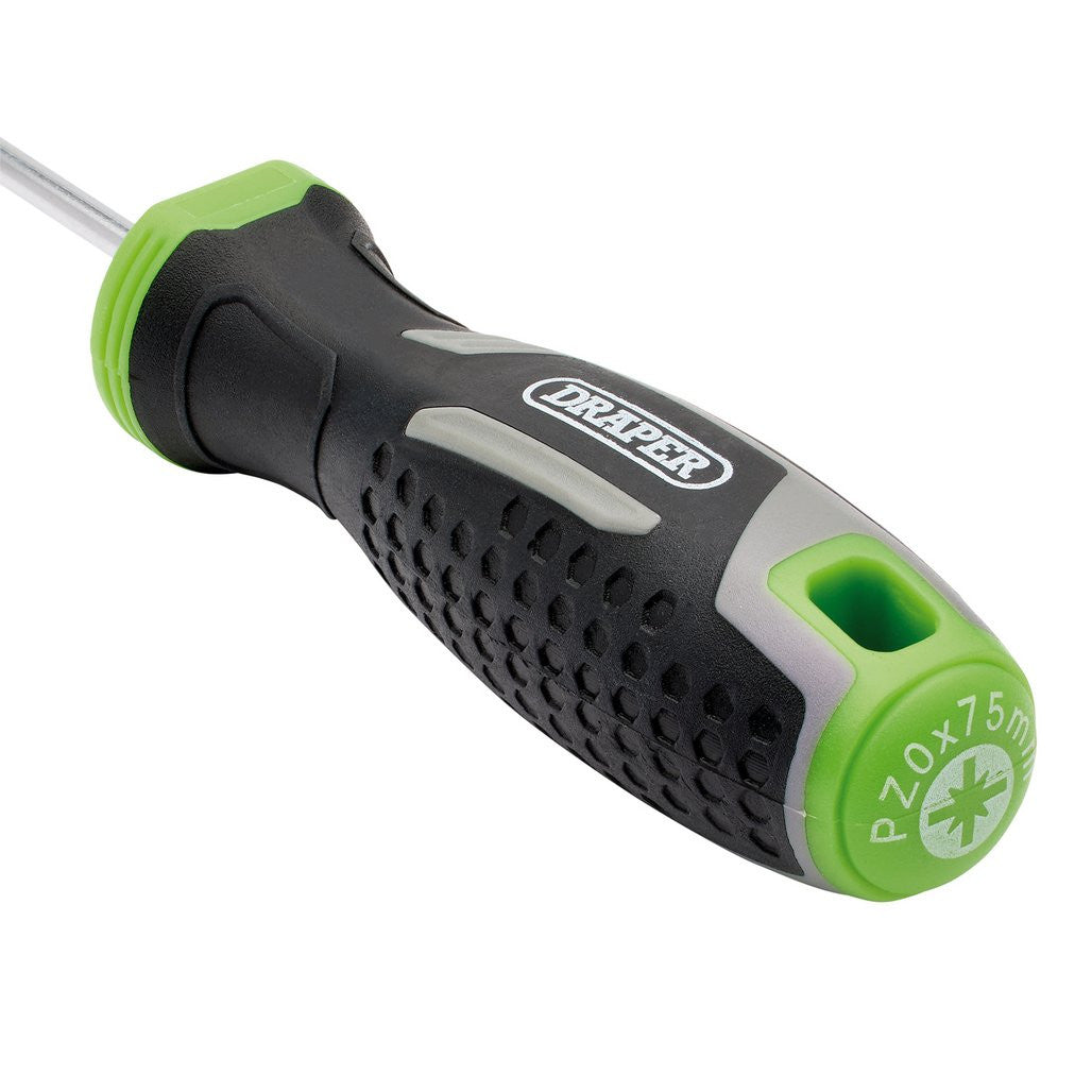 Draper Pozi Soft Grip Screwdriver, PZ0 x 75mm  13369