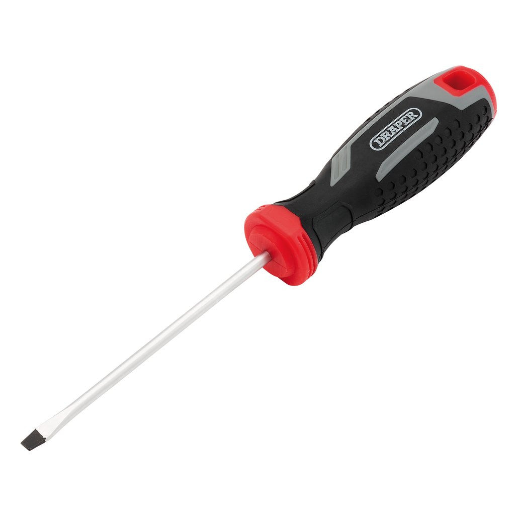 Draper Slotted Soft Grip Screwdriver, SL4 x 100mm  13386