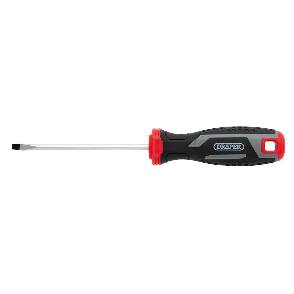 Draper Slotted Soft Grip Screwdriver, SL4 x 100mm  13386