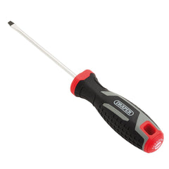 Draper Slotted Soft Grip Screwdriver, SL4 x 100mm  13386