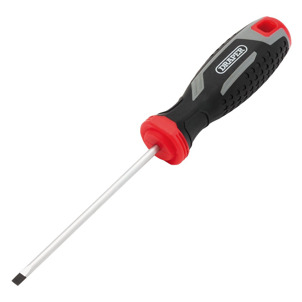 Draper Slotted Parallel Soft Grip Screwdriver, SL4 x 100mm  13387