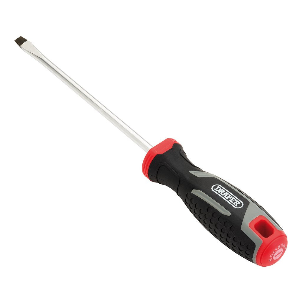 Draper Slotted Soft Grip Screwdriver, SL6 x 150mm  13390