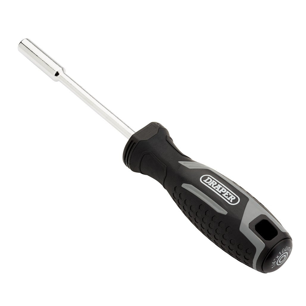 Draper Soft Grip Magnetic Screwdriver Bit Holder, 1/4" x 100mm  13427