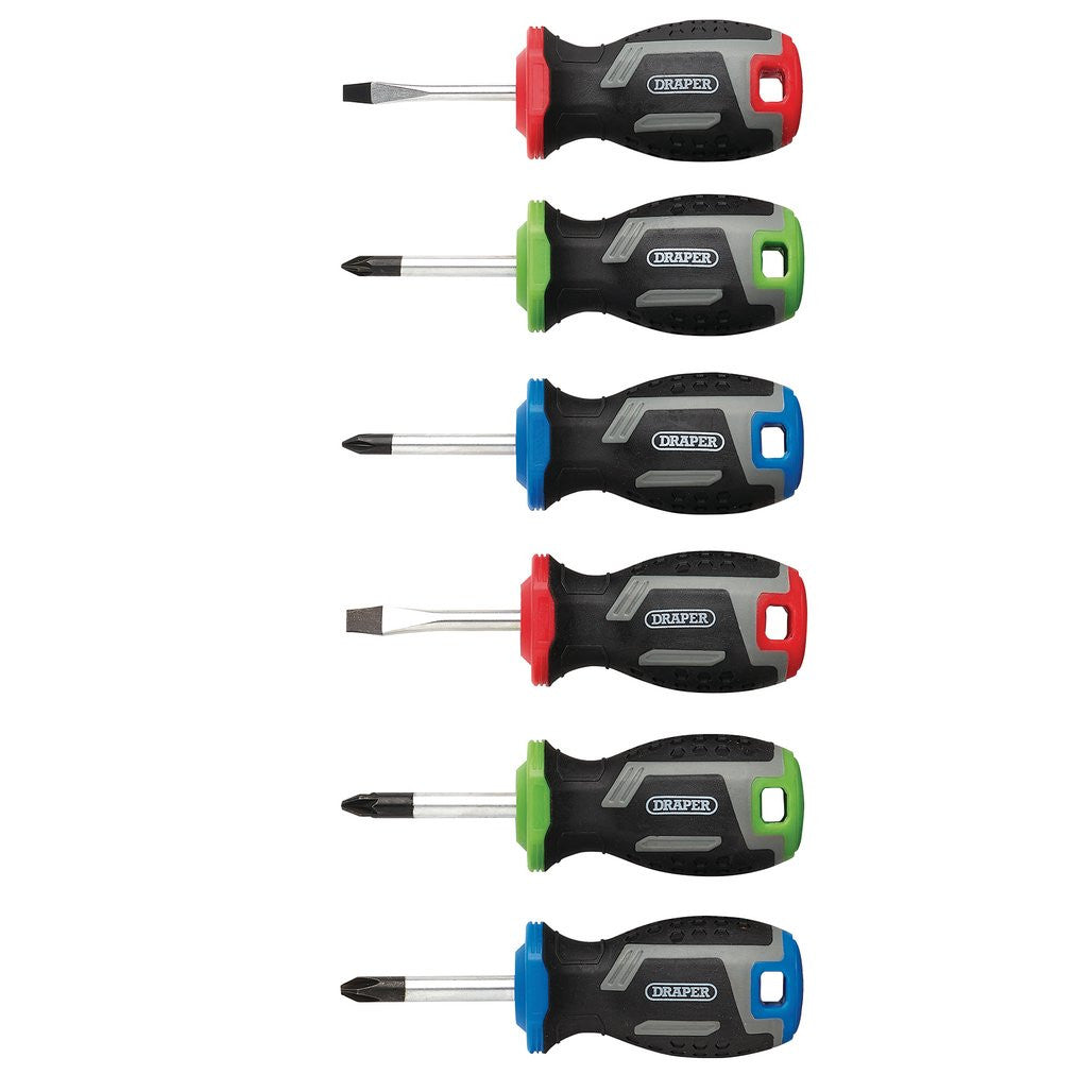 Draper Stubby Soft Grip Screwdriver Set (6 Piece)  13432