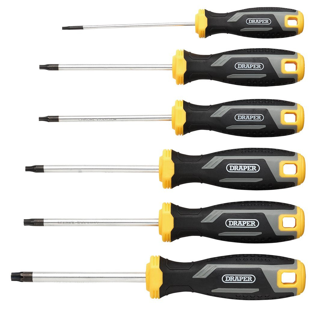 Draper TX-STAR® Tamperproof Soft Grip Screwdriver Set (6 Piece)  13435