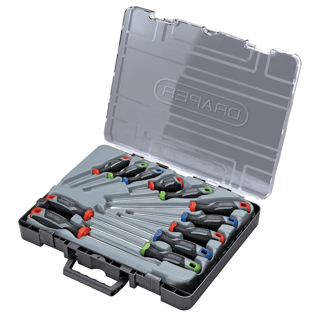 Draper Soft Grip Screwdriver Set (12 Piece)  13436
