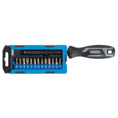 Draper Soft Grip Magnetic Screwdriver and Bit Set, 1/4" x 100mm (14 Piece)   13438