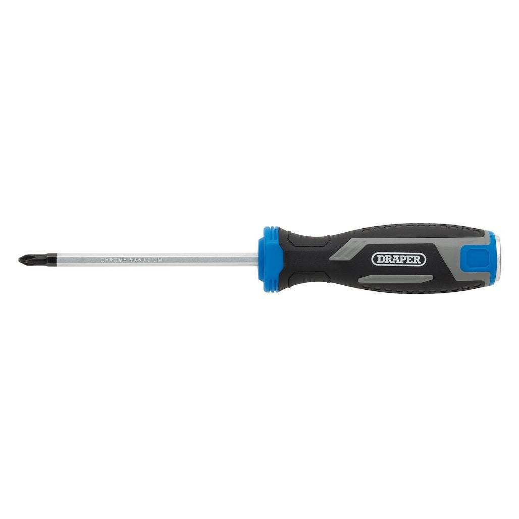 Draper Pound Thru Phillips Soft Grip Screwdriver, PH1 x 100mm  13443
