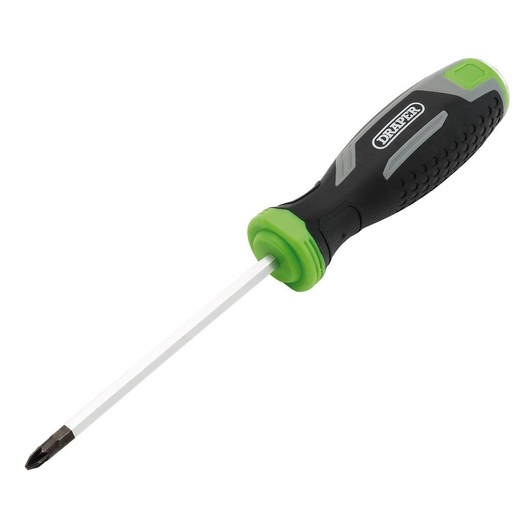 Draper Pound Thru Pozi Soft Grip Screwdriver, PZ1 x 100mm  13447