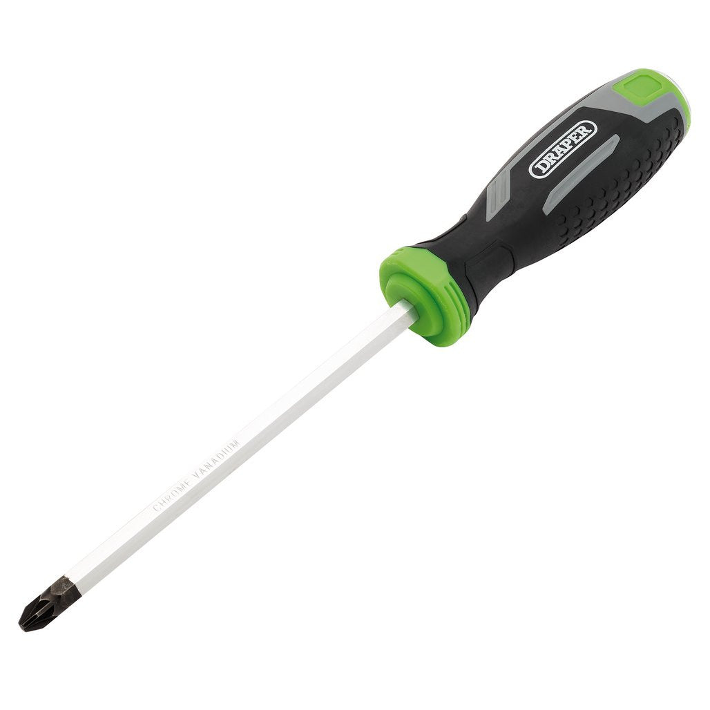 Draper Pound Thru Pozi Soft Grip Screwdriver, PZ3 x 150mm  13454