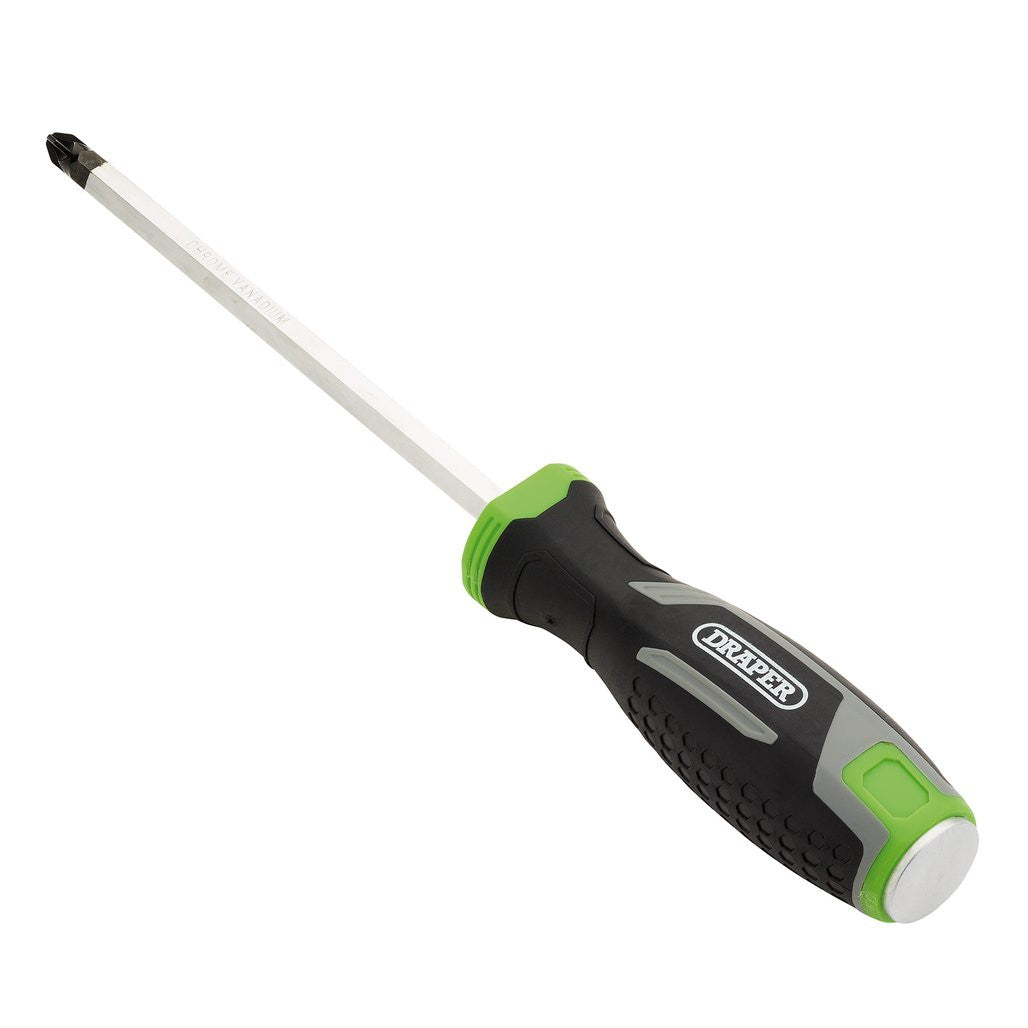 Draper Pound Thru Pozi Soft Grip Screwdriver, PZ3 x 150mm  13454