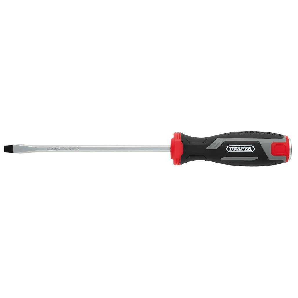 Draper Pound Thru Slotted Soft Grip Screwdriver, SL6.5 x 150mm  13464