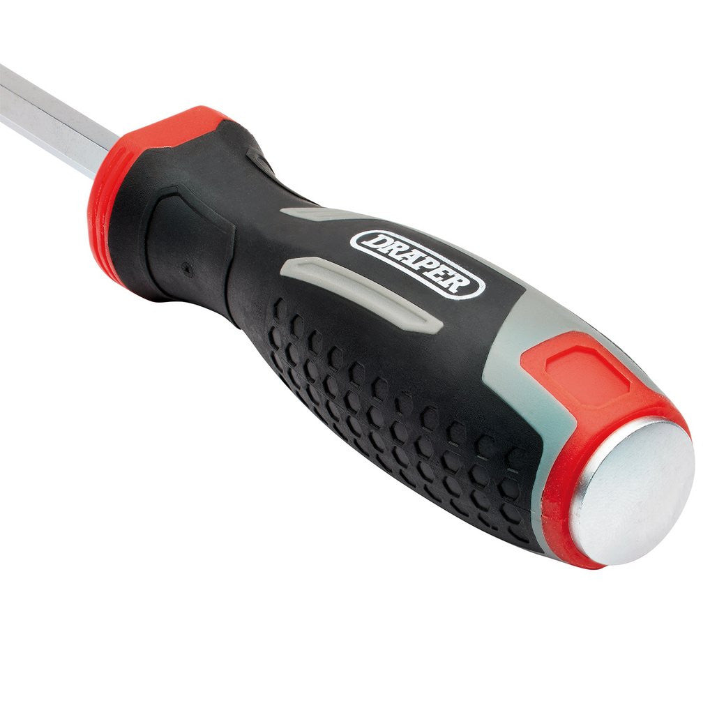 Draper Pound Thru Slotted Soft Grip Screwdriver, SL8 x 150mm  13478