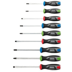 Draper Pound Thru Soft Grip Screwdriver Set (9 Piece)   13487