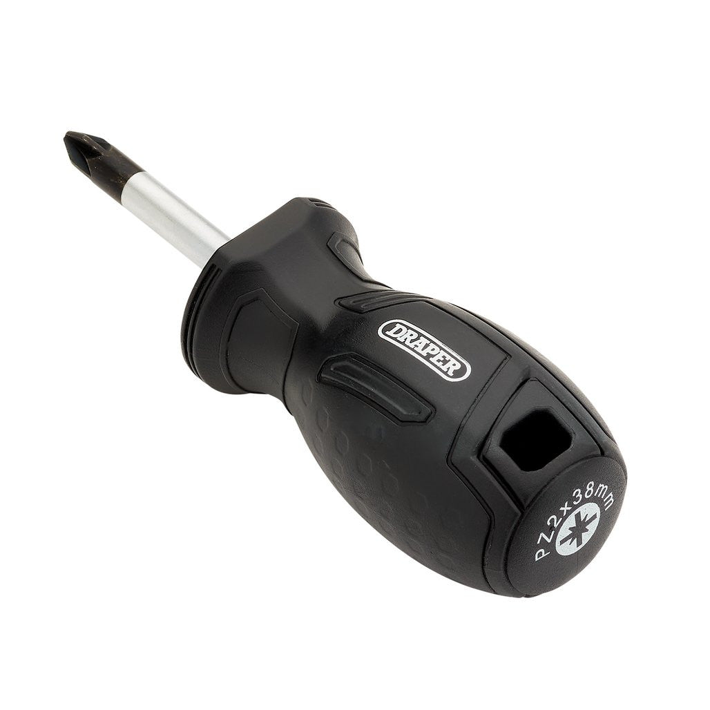 Draper Pozi Hard Grip Screwdriver, PZ2 x 38mm  13511