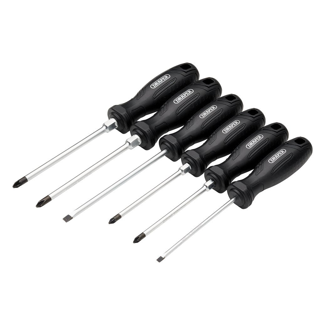 Draper Hard Grip Screwdriver Set (6 Piece)  13582