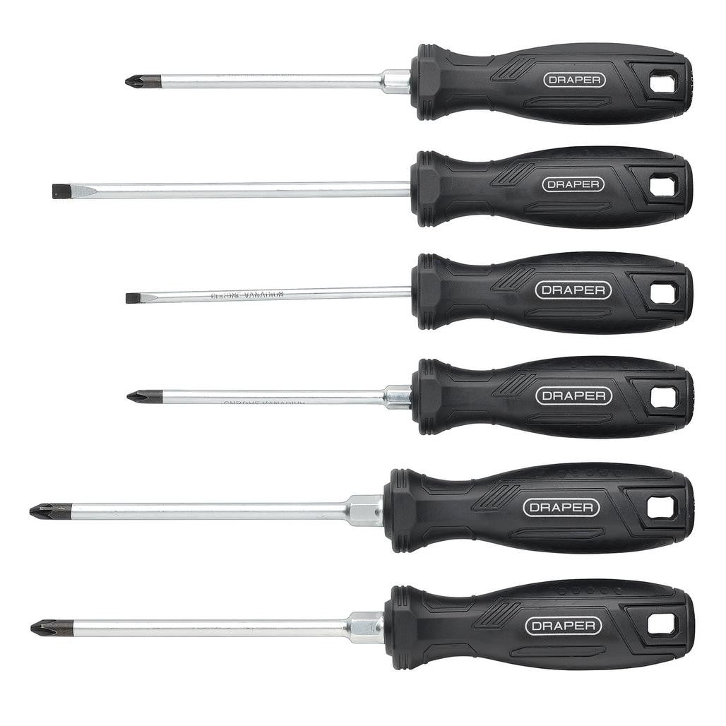 Draper Hard Grip Screwdriver Set (6 Piece)  13582