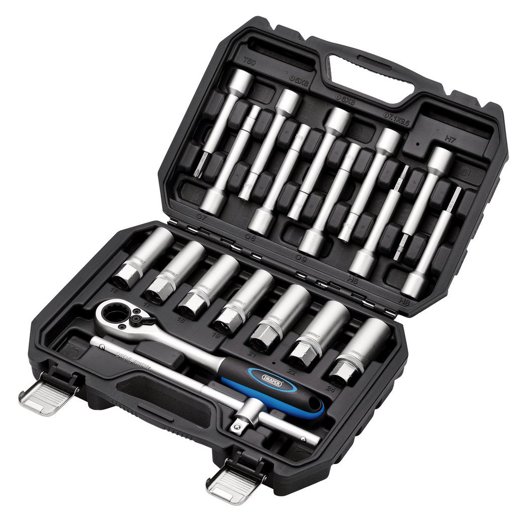 Draper Shock Absorber Strut Nut Kit, 1/2" Sq. Dr. (19 Piece) 13604