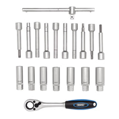 Draper Shock Absorber Strut Nut Kit, 1/2" Sq. Dr. (19 Piece) 13604