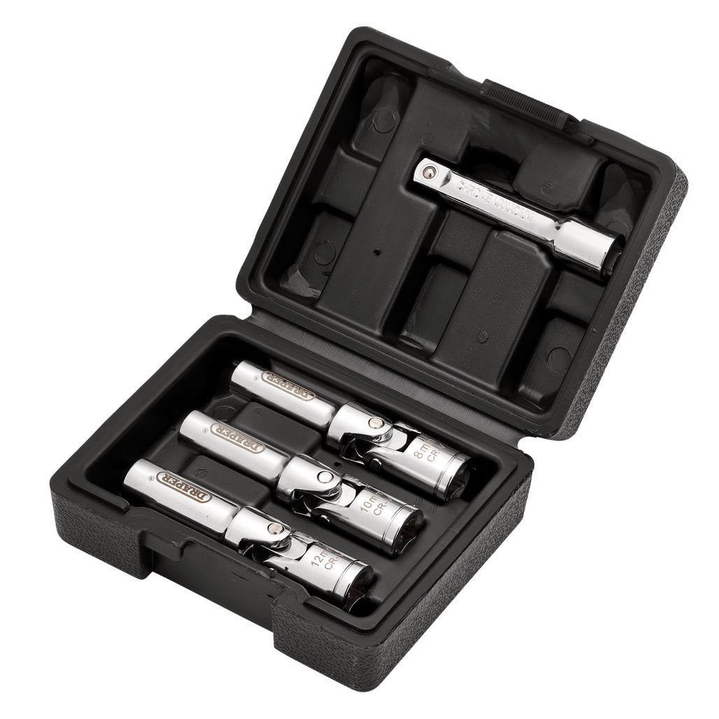 Draper Glow Plug Socket Set, 3/8" Sq. Dr. (4 Piece)  13605