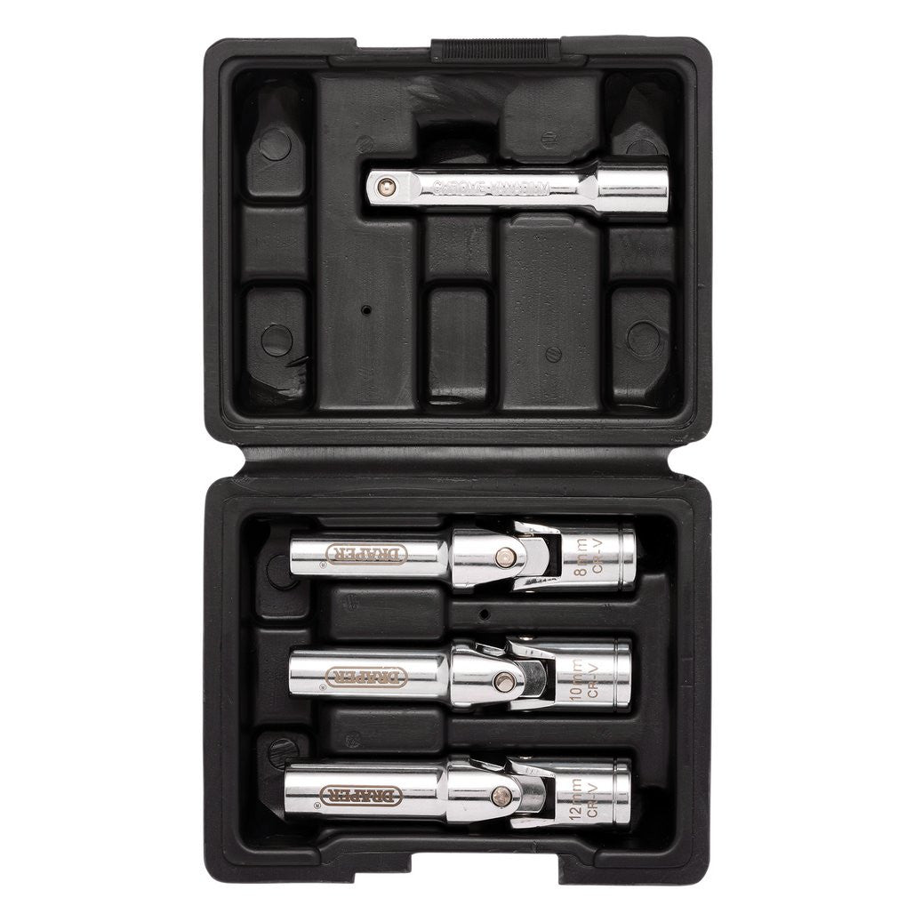 Draper Glow Plug Socket Set, 3/8" Sq. Dr. (4 Piece)  13605