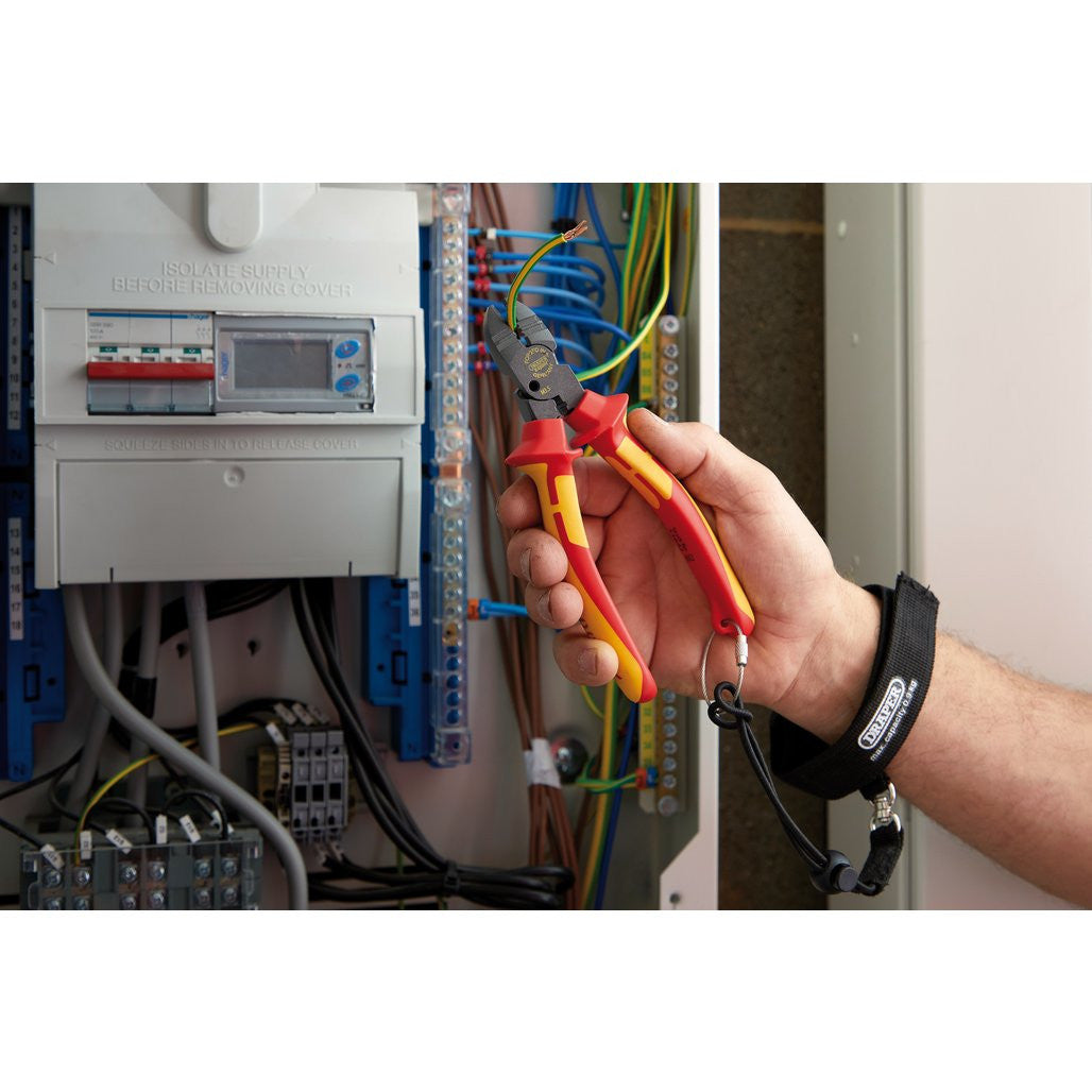 Draper XP1000® VDE Tethered 4-in-1 Combination Cutter, 160mm  13642