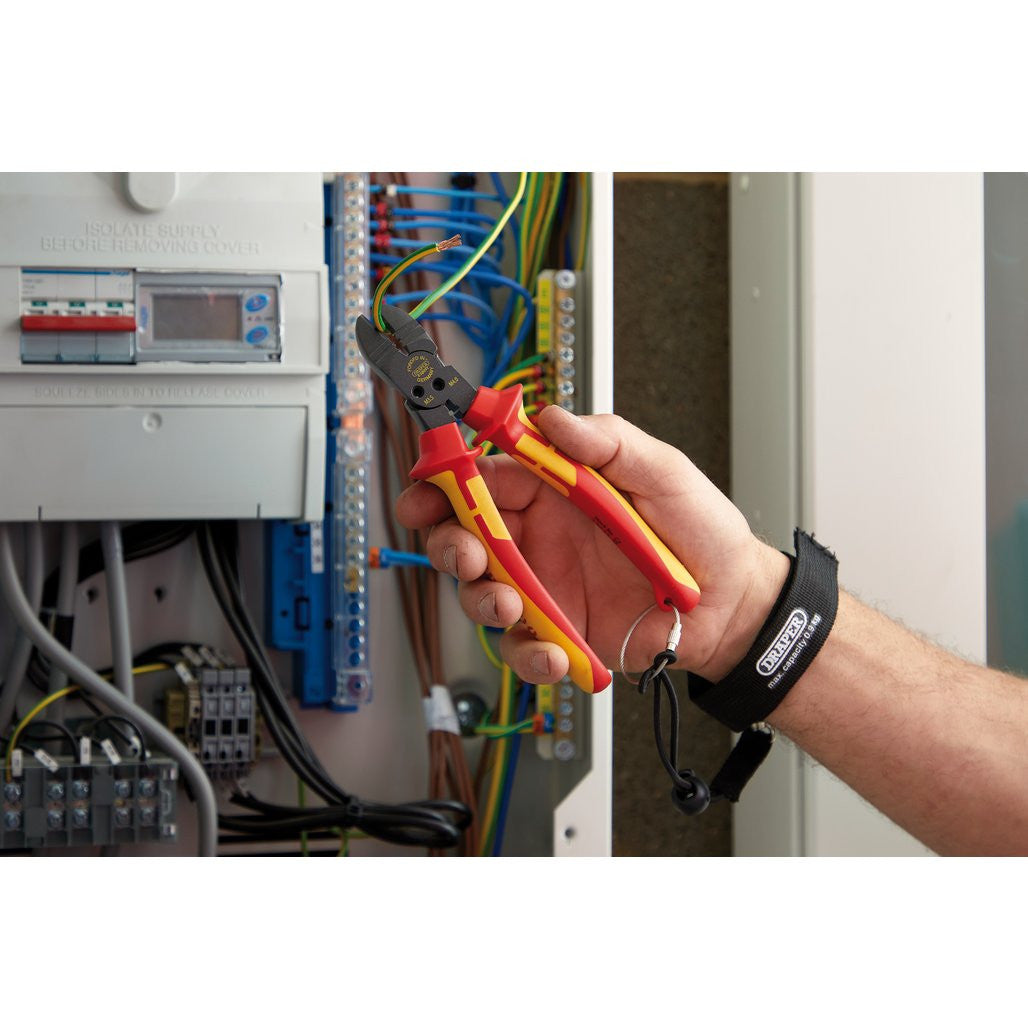 Draper XP1000® VDE Tethered 4-in-1 Combination Cutter, 180mm  13643