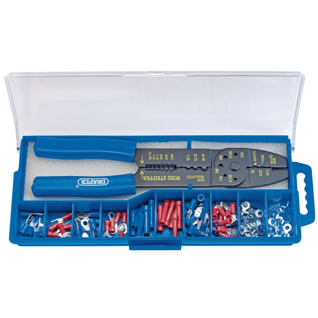 Draper 5 Way Crimping Tool & Terminal Kit, 240mm  13658