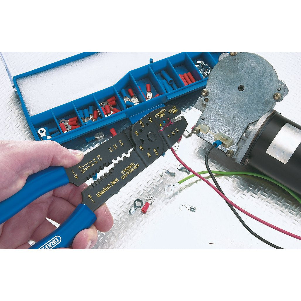 Draper 5 Way Crimping Tool & Terminal Kit, 240mm  13658